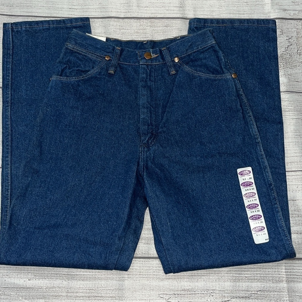Wrangler Western Cowboy Cut Classic Fit Long Rise Denim Jeans Size 5/6